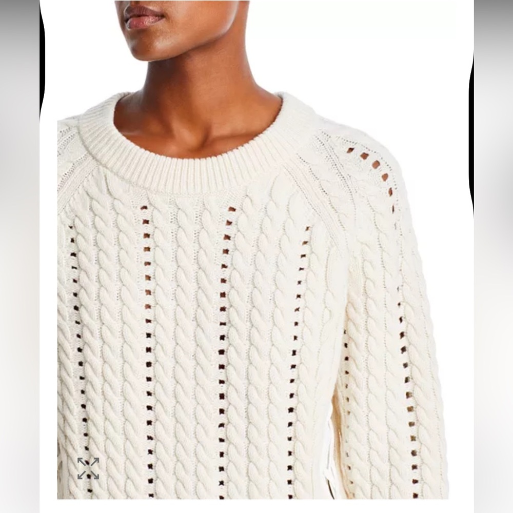 Derek Lam 10 Crosby New Aitana Lace Up Wool Sweater - Picture 5 of 6